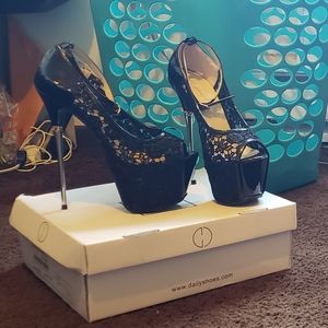 Stilettos, heels.  Size 6.5 . Black